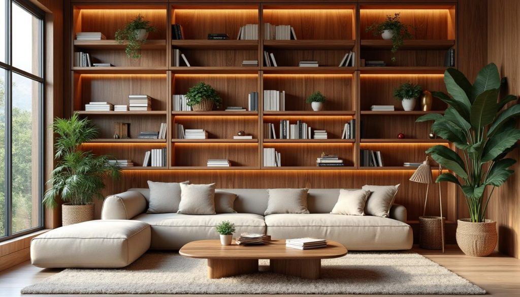 découvrez notre bibliothèque modulable en bois, une solution élégante et personnalisable pour sublimer votre intérieur. alliez style et fonctionnalité avec ce meuble qui s'adapte à vos besoins et vos espaces.